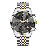 OLEVS 3673 Quartz 3D Rhombic Mirror Chronograph Watch For Men