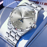 OLEVS 7069 Octagonal Moon Phase Automatic Watch For Men