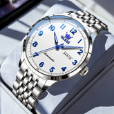 OLEVS 7100 Arabic Numeral Dual Calendar Automatic Watch For Men