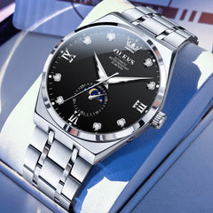 OLEVS 7069 Octagonal Moon Phase Automatic Watch For Men