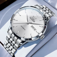 OLEVS 7048 Minimalist Dual Calendar Automatic Watch For Men