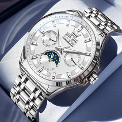 OLEVS 7070 Heavyweight Moon Phase Automatic Watch For Men