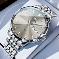 OLEVS 7048 Minimalist Dual Calendar Automatic Watch For Men
