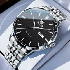 OLEVS 7048 Minimalist Dual Calendar Automatic Watch For Men