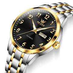 OLEVS 7078 Arabic Numeral Dual Calendar Automatic Watch For Men