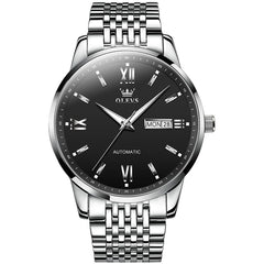 OLEVS 6777 Minimalist Day Date Mechanical Watch for Men