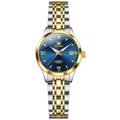 OLEVS Diamond Dial Day Date Automatic Mechanical Watch 9956 for Women