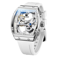 OLEVS 6779 Tonneau Skeleton Mechanical Watch for Men