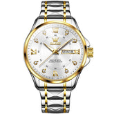 OLEVS 2906 Diamond Day Date Quartz Watch for Men