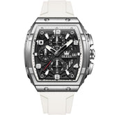 OLEVS 2976 Tonneau Silicone Chronograph Watch for Men