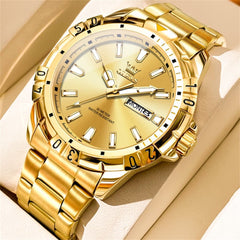OLEVS Mecha Sport Day Date Watch for Men Stainless Steel 5560