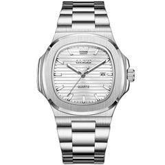 OLEVS 3696 Octagon Embossed Dial Luxury Sport Watch for Men