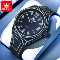 OLEVS 1018 Comic Style Quartz Silicone Watch for Men