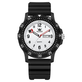 OLEVS 2705 Campus Good Luck Sport Watch for Youth Students - Black White Watch | Olevs Watch Store