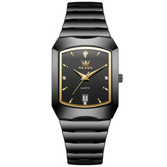 OLEVS 2712 geometric quartz dress watch view 2