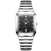 OLEVS 2712 geometric quartz dress watch view 3