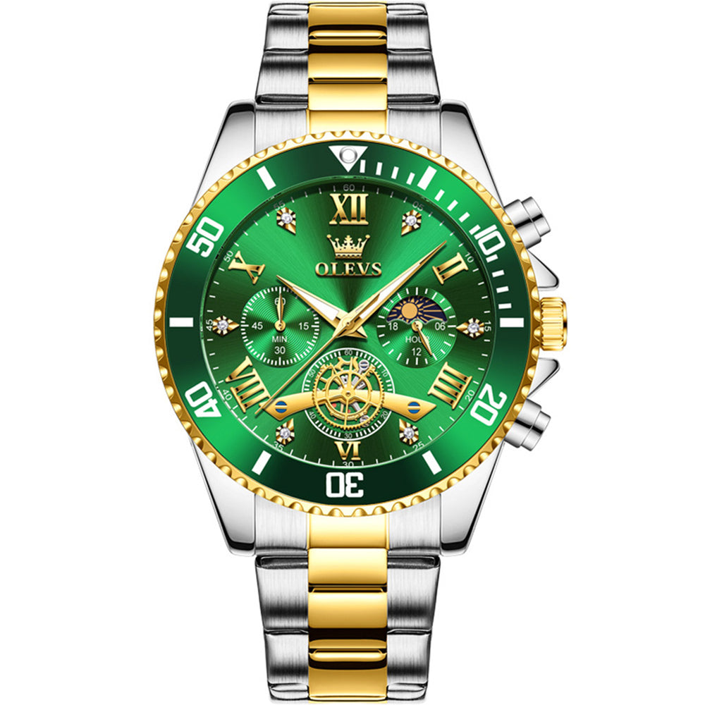 OLEVS 3732 Two Tone Green front view