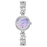 OLEVS 5679 Crystal Cluster Bracelet Watch Zircon Bezel Date Quartz Jewelry Timepiece for Women - Olevs Watch Store