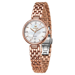 OLEVS 5710 Rose Gold White front view