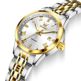 OLEVS 7062 Classic Automatic Watch For Women - Two Tone Gold Watch | Olevs Watch Store