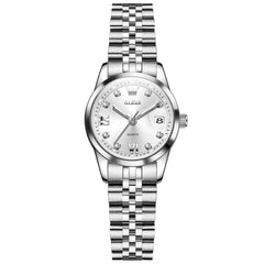 OLEVS 7133 Silver White front view