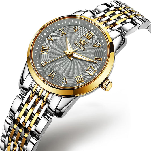 OLEVS 6630 Petite Sunburst Mechanical Watch for Women