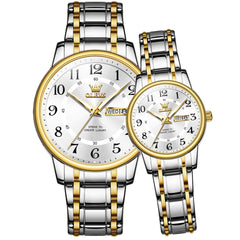 OLEVS 2891 Classic Digital Dial Couples Watch Set for Men Women