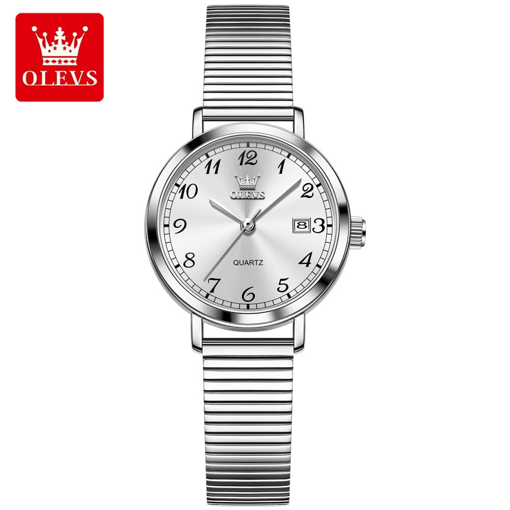 OLEVS Petite Minimalist Mesh Watch with Date 7130 for Women