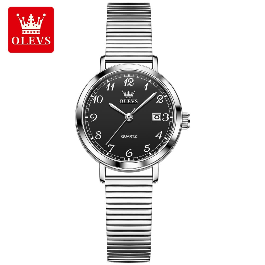 OLEVS Petite Minimalist Mesh Watch with Date 7130 for Women