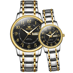 OLEVS 2891 Classic Digital Dial Couples Watch Set for Men Women