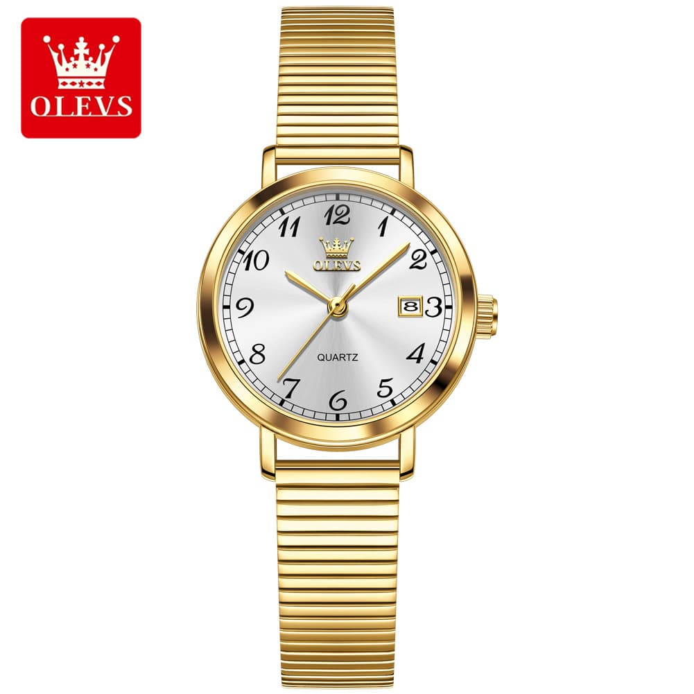OLEVS Petite Minimalist Mesh Watch with Date 7130 for Women