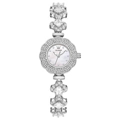 OLEVS 9813 Diamond Petal Bracelet Women Quartz Watch