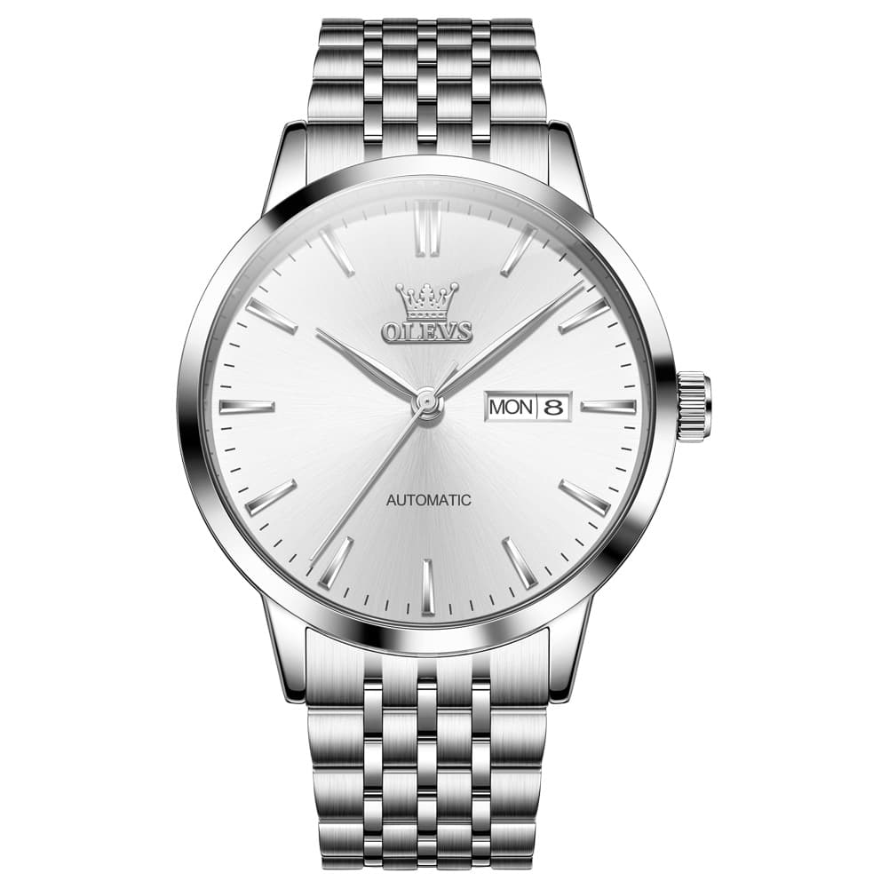 OLEVS 7048 Minimalist Dual Calendar Automatic Watch For Men