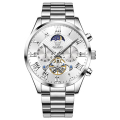 OLEVS 3640 Open-Heart Moon Phase Quartz Watch for Men