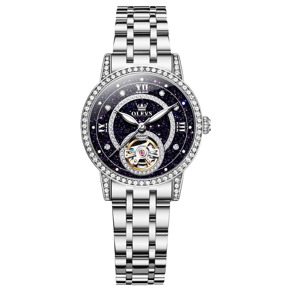 OLEVS 7036 Open Heart Automatic Watch For Women