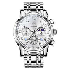 OLEVS 2900 Steel Chronograph Moon Phase Watch for Men