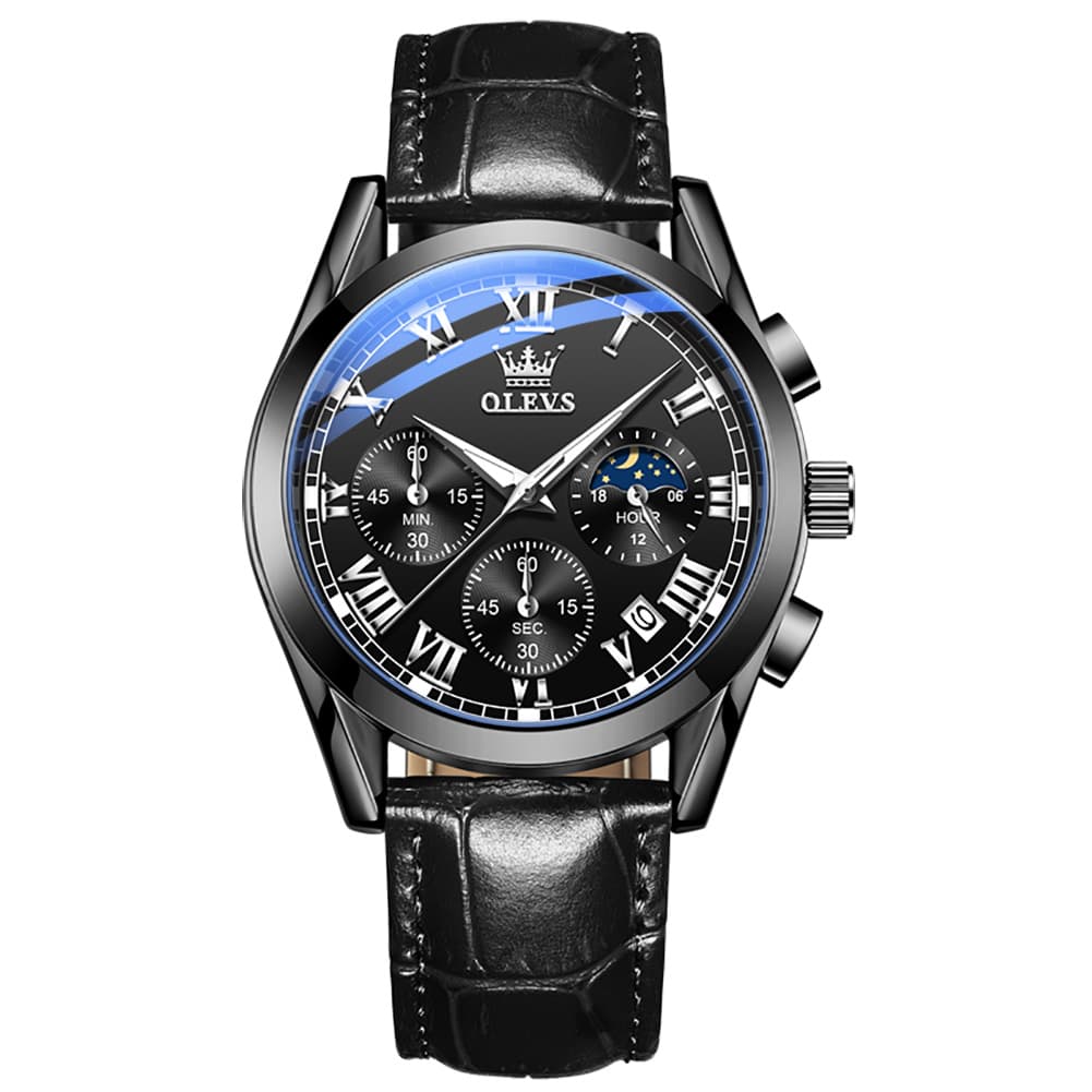 OLEVS 2871 Luxury Moon Phase Chronograph Watch for Men