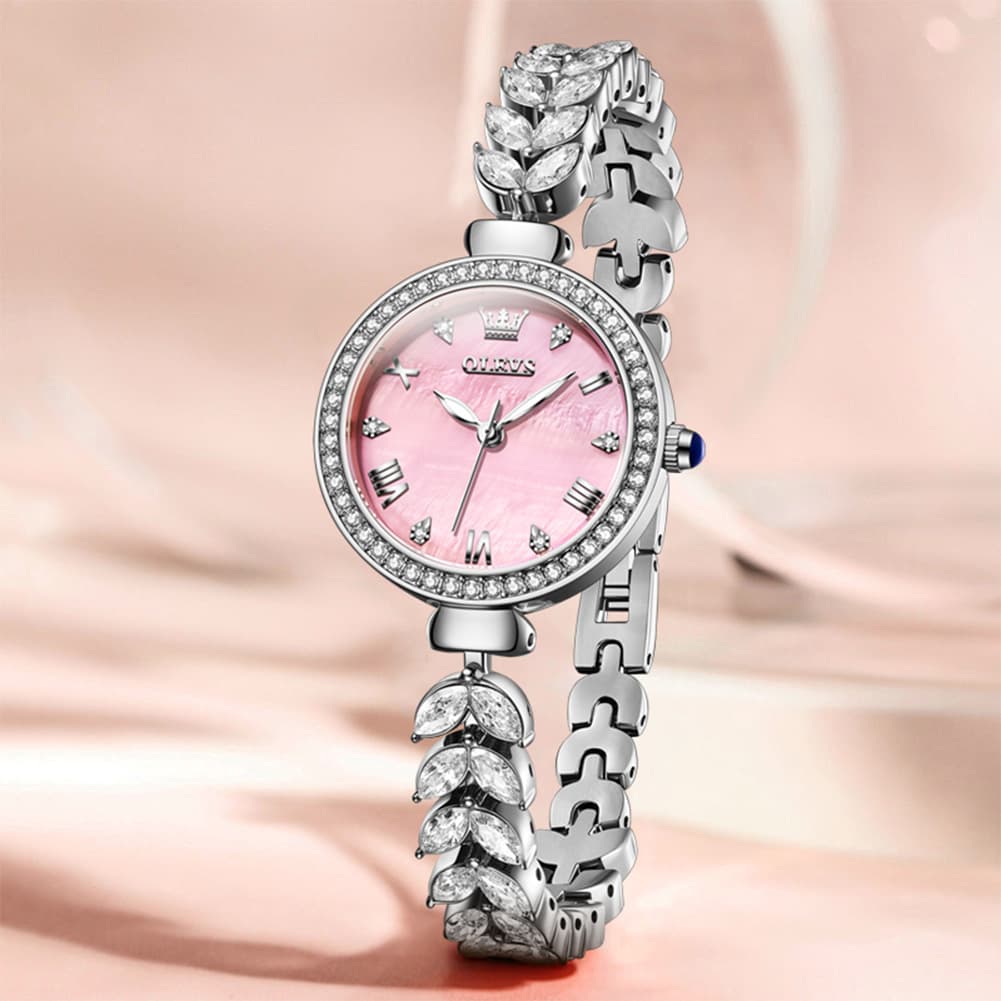 OLEVS 9971 Mermaid Bracelet Crystal Quartz Watch for Women