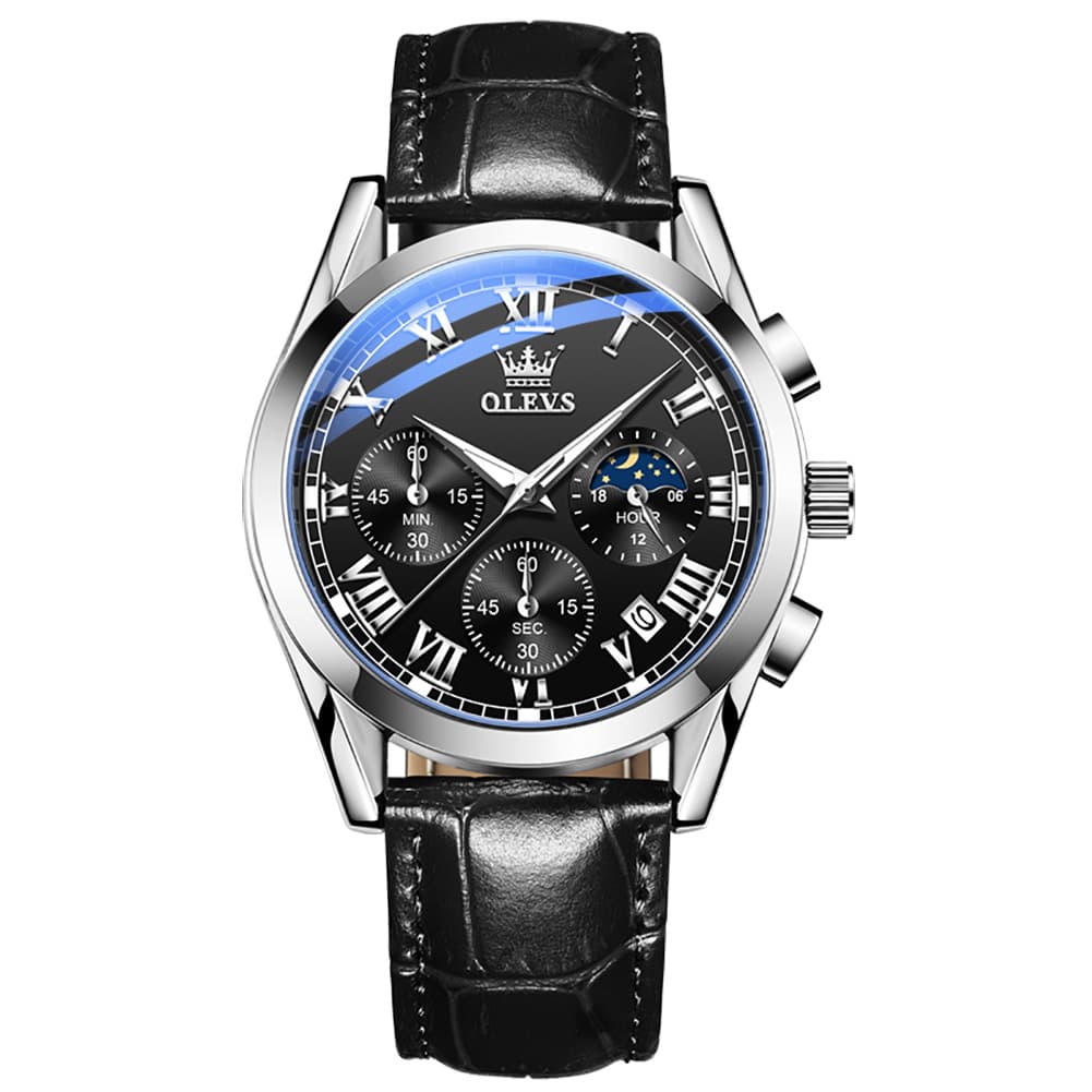 OLEVS 2871 Luxury Moon Phase Chronograph Watch for Men