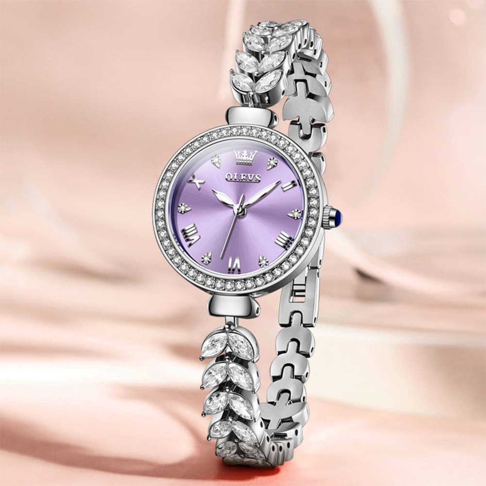 OLEVS 9971 Mermaid Bracelet Crystal Quartz Watch for Women