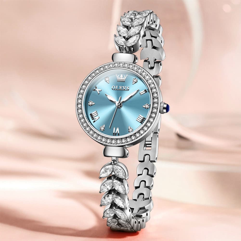 OLEVS 9971 Mermaid Bracelet Crystal Quartz Watch for Women