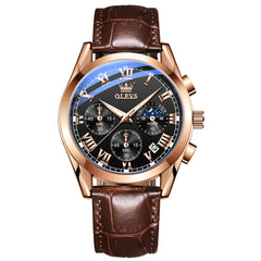 OLEVS 2871 Luxury Moon Phase Chronograph Watch for Men