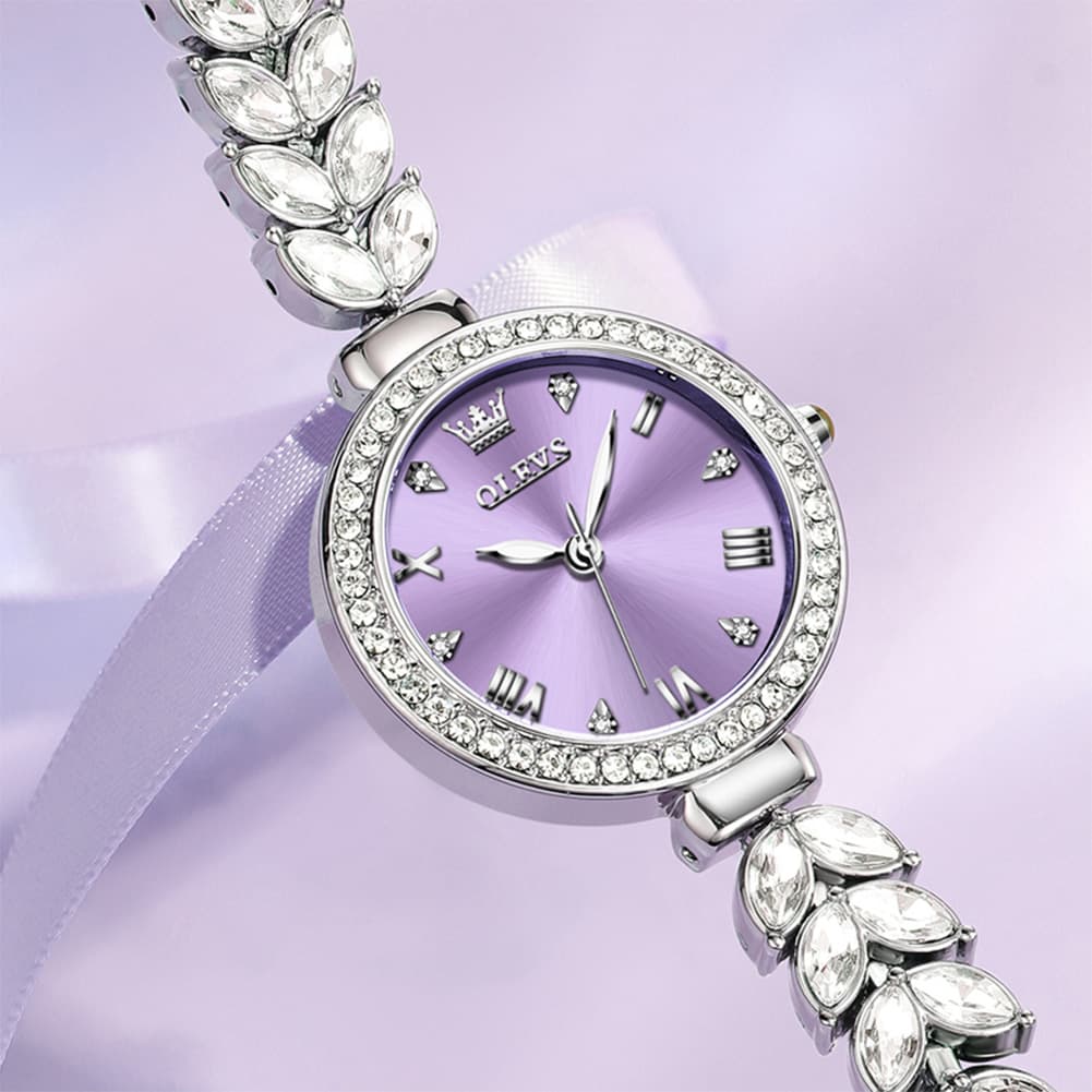OLEVS 9971 Mermaid Bracelet Crystal Quartz Watch for Women