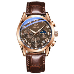 OLEVS 2871 Luxury Moon Phase Chronograph Watch for Men
