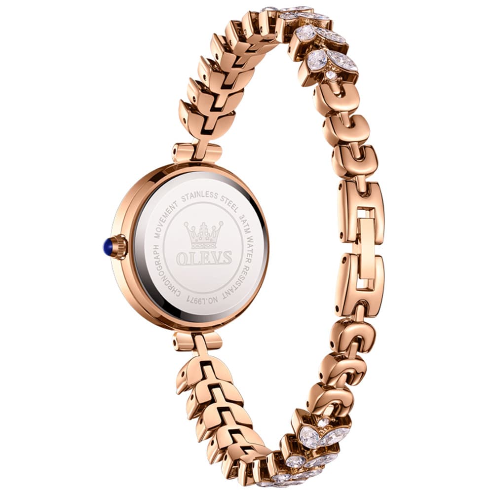 OLEVS 9971 Mermaid Bracelet Crystal Quartz Watch for Women