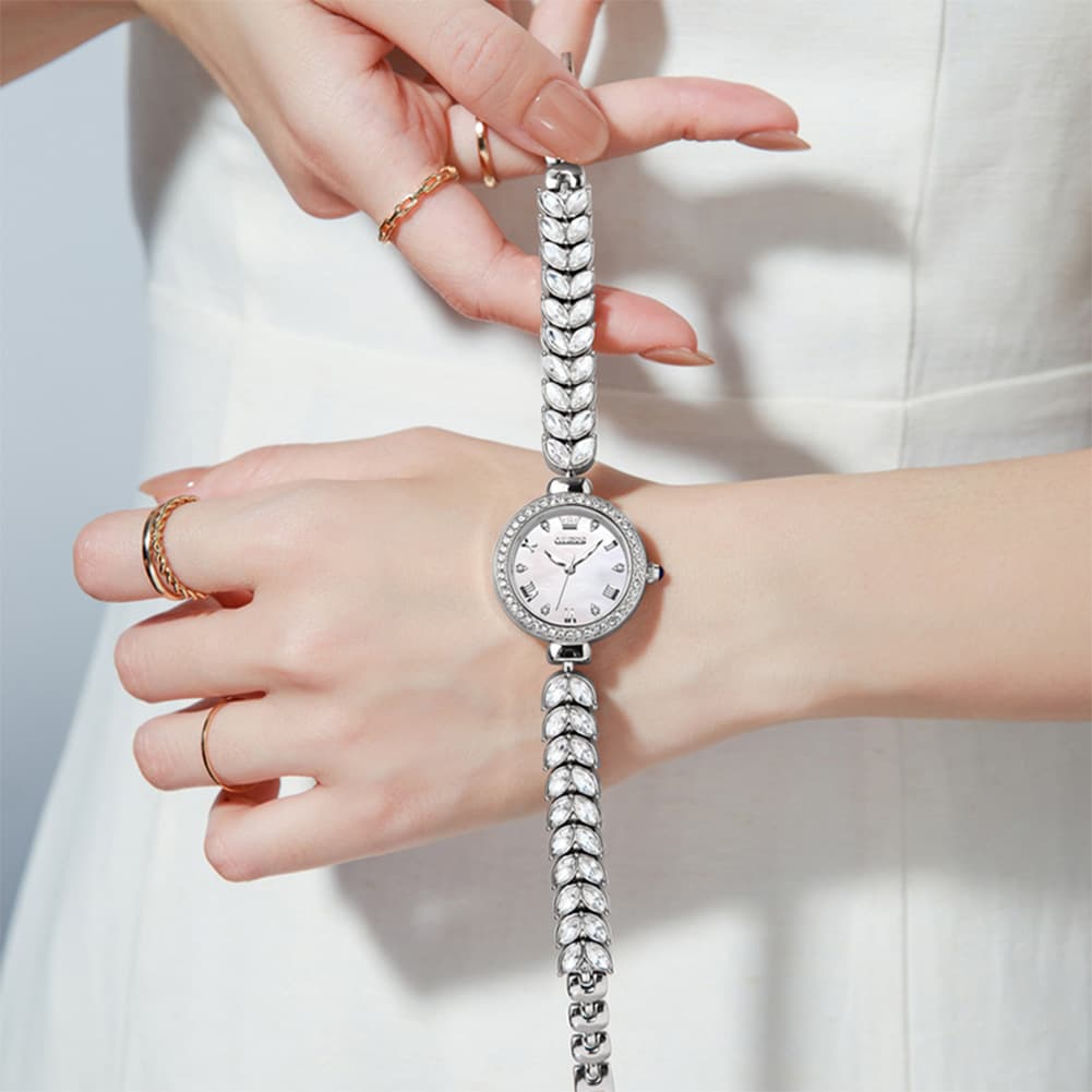 OLEVS 9971 Mermaid Bracelet Crystal Quartz Watch for Women