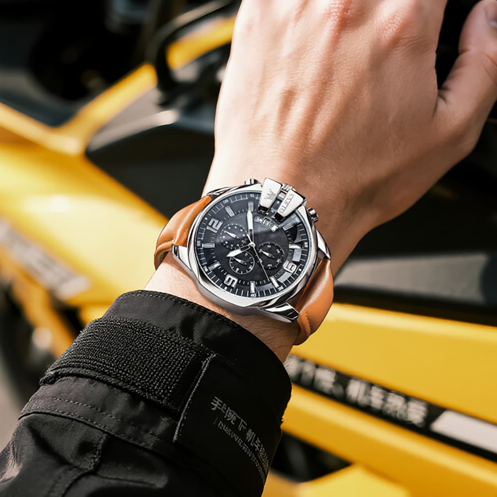 OLEVS 2978 Oversized 50mm Chronograph Quartz Watch for Men