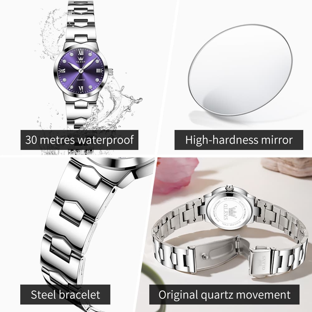 OLEVS 3735 Elegant Small Dial Luminous Quartz Watch for Women
