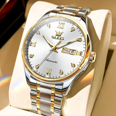 OLEVS Diamond Dial Day Date Automatic Mechanical Watch 9955 for Men