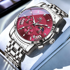 OLEVS 2892 Steel Chronograph Quartz Watch for Men